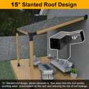 Heavy Duty 15Slanted Roof Wall Mount 4x4 Pergola Bracket Kit,TROPTOLKY Angled 4x4 Wood Post Bracket,DIY Pergola Gazebo Kit 4-Way(3PCS)
