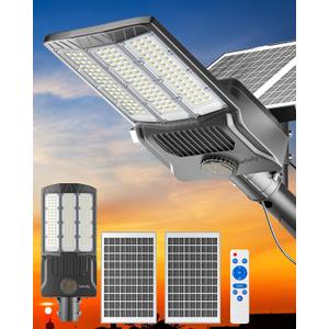 Gefolly Solar Street Lights Outdoor, Commercial Parking Lot Light Dusk to Dawn IP67 Waterproof 6500K Security Flood Lights Lamp for Yard, Road, Basketball Courts (SL-8800W, 550000LM), SL-8800W/1Pack
