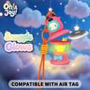 2 x OAJ for AirTag 2/1 case, Cute Animal Keychain Glow in The Dark Compatible for Air Tag case with Carabiner and landyard(Rabbit)