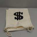 2 Pack Money Bags, 11.8 x 15.7 Inches, Canvas, Drawstring Closure, Dollar Sign Design, Bank Robber Pirate Cowboy Cosplay, Party Decor, Gift Bags, Props