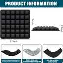 Travel Seat Cushion, Press Type Portable Inflatable Travel Seat Cushion, Suitable for Airplanes, Office Chairs, Wheelchairs, Cars, Stadiums, 36 Airbags Provide Comfortable Support (Black)