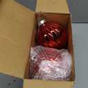 4in Large Christmas Ornaments Shatterproof Christmas Ball Ornaments Giant Xmas Tree Decoration Decorative Hanging Mercury Balls for Party,Home,Holiday (Red,6pc)