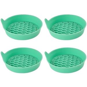 Ywdiml 4PCS Car Cup Holder Coaster, Silicone Non-Slip Sift-Proof Recessed Vehicle Water Bottle Mat, Automotive Interior Drink Insert Pad Accessories, Universal for RV, Sedan, Truck (Mint Green)