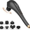 Back Massager for Pain Relief, Portable Cordless Massager with Type-C Charging, Deep Tissue Back Massage Machine, Hand Held Massage Tool, Body Relaxation Handheld, Rechargeable