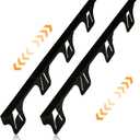 Stove Gap Covers Stainless Steel, Adjustable 13.8-27.5 In(2 Pack), Heat Resistant, Gas Stove Side Gap Protector (Matte Black)