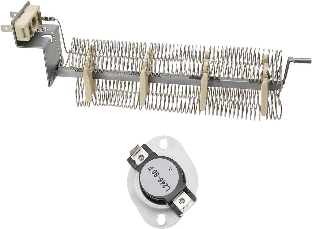 Dryer Heating Element and L248-80 High Limit Thermostat by SupHomie - Compatible with Maytag PYE2300AYW, Maytag PYET344AYW, Maytag PYET244AYW, Admiral ADE7000AYW