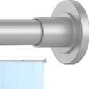 CorkLatta Silver Shower Curtain Rod 31 to 104 Inch,1 Inch Diameter Adjustable Spring Tension Curtain Rod No Drilling Stainless Steel Telescoping Rod,No Rust