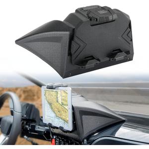 KEMIMOTO Tablet Holder Compatible with 2022-2024 CFMOTO ZForce 950 HO EX/ 2020-2022 ZForce 950 Sport Accessories Electronic Device Holder GPS Holder Phone Mount with Storage Box Adjustable Navigator
