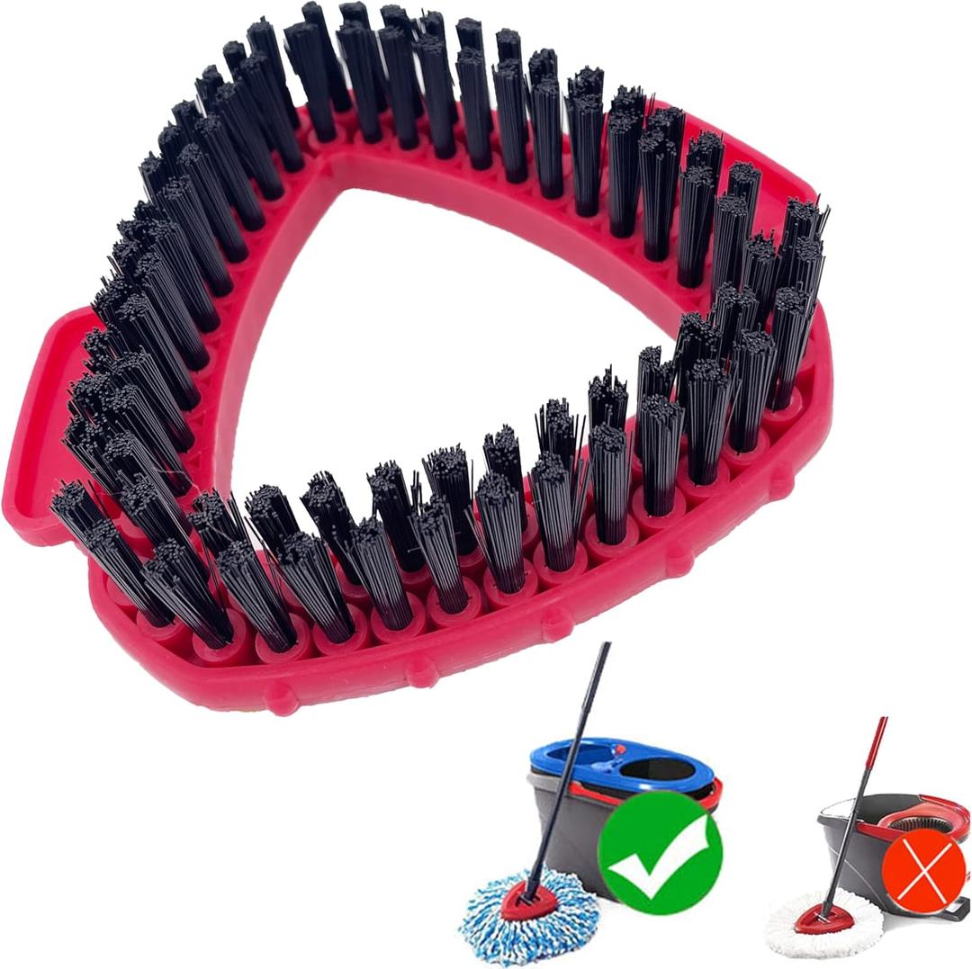 4 x Scrub Brush Head for O Cedar, 1 PC Cedar Spin Mop Scrubber Replace Head 2-Tank, Ocedar Scrubbing Brush Mop, O'cedar Replacement Attachment for Bathroom and Kitchen