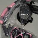 Snorkel Mask Set, Dry-Top Snorkel Set Scuba Diving Mask, 180 Panoramic Wide View, Professional Breathing Freely Snorkeling Gear Kit with Nose Cover for Snorkeling Swimming, Travel (Adults)