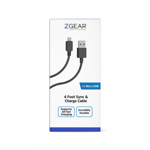 ZGEAR 4-foot Sync and Charge Cable