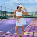 Cordaw Pickleball Sports Bras for Women High Support, Molded Cup Crisscross Back High Impact Workout Yoga Bra (Large, White)