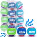 Nobleza Dog Tennis Balls 12 Pack, Durable Bouncy Floatable Squeaky Tennis Balls for Dogs for Fetch & Exercise, Training Interactive Natural Rubber Squeaky Dog Ball for Small Medium Dogs, 2.5in (2.5 in - Moderate Chewer, Mix Color)