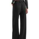 SUUKSESS Women Wide Leg Pants Elastic High Waisted Work Pants Flowy Palazzo Trouser Pants (Dark Green, XS) (Green, XS)