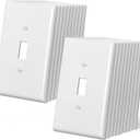 CML Jumbo Toggle Light Switch Wall Plate, 20 Pack Oversized Light Switch Covers, 1-Gang Large Switch Plate Cover, Over-Size 5.5" x 3.5", Unbreakable Polycarbonate, Gloss White, ETL Listed
