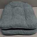 Chair Cushions for Dining Chairs Set of 2, Kitchen Chair Cushions, Chair Pads with Ties Non Slip Backing, Christmas Room Decor, Tufted Memory Foam Seat Cushion 2 Pack, 15.5x15.5x4, Sage Green