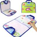 Coolplay Kid Activities Water Drawing Mat Painting with Water Pen Airplane Travel Toy for Toddlers