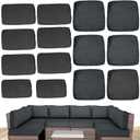 Outdoor Cushion Covers for Patio Furniture, Patio Cushion Covers Replacement with Zipper, Waterproof & Fade Resistant,Only Cover (Deep Grey, 25.6Lx25.6Wx4H - Only Covers)