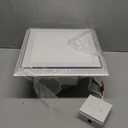 Bathroom Exhaust Fan with Light, 10" Inch Square Bath Fan Light, 141CFMCeiling Mount Ventilation Fan, Ultra Quiet 1.0 Sone Shower Exhaust with LED Lights for Home/Office