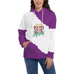 TMSD Women's Mardi Gras St.Patrick's Day Long Sleeve Hoodie with Pocket (XL)