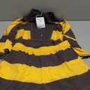 Women's Striped 2 Piece Outfits Oversized Lounge Set Summer Workout Sets Top and Shorts with Pockets (Medium, Yellow)
