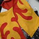 VZQI Rengoku Costume Kids Anime Cosplay Kimono Halloween Red Flame Cloak, S