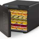 CROWNFUL Food Dehydrator Machine, 7 Stainless Steel Trays, Large Drying Space Dehydrated Dryer, Adjustable Timer and Temperature Control, Dryer for Jerky, Fruit, Meat, Herbs, 30+ Free Online Recipes