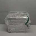 YIHONG 4Pack Clear Pantry Organizer Bins, Plastic Containers with Handle for Kitchen,Freezer,Cabinet,Closet,Bathroom Under Sink Storage