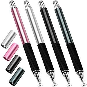 Capacitive Stylus Pen (3 Pack), Universal Stylist Pens 2 in 1 Precision Series Fine Point Disc Touch Screen for iPhone/iPad/Android/Tablet and All Screens