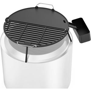 Onlyfire Cast Iron Griddle for Solo Stove Bonfire 19.5" Fire Pit, Foldable Cooking Grates Griddle Combo for Backyard and Outdoor Campfire BBQ