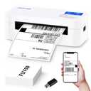 Bluetooth Thermal Shipping Label Printer, Wireless 4x6 Label Printer for Small Business, Compatible with Android, Windows, iPhone, Mac, Widely Used for Amazon, Shopify, Ebay, USPS, Etsy,FedEx (White)