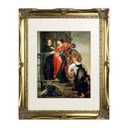 Tacomany Vintage Gold Ornate Baroque Carved Wood Picture Frame with Mat (Gold, 16x20 matted to 12x16)