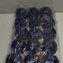 15 Pcs Velvet Christmas Balls Bulk 3.15, 2.76, 2.36 Inch, Flocked Xmas Tree Ball Ornaments Plastic Velvet Christmas Ornaments Xmas Tree Hanging Decoration(Navy Blue)