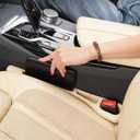 YLXGT Car Seat Gap Filler Organizer Universal for Car SUV Truck Accessories Seat Gap Plug Blocker with Storage Slot Beige 2 Pack