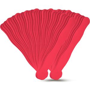 Manaloom Pack of 500 Curved Craft Sticks - 8" Birchwood Popsicle Sticks for Crafts, Jumbo Craft Sticks for Fan Handles, Wedding Programs, DIY Crafting Supplies, (Red)