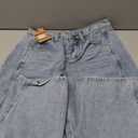 GRAPENT Barrel Jeans for Women Trendy High Waisted Wide Leg Baggy Cropped Relax Fit Stretch Denim Trouser Ankle Pants Size 8