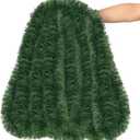 50FT Christmas Tinsel Garland, Xmas Metallic Tinsel Twist Hanging Garland for Christmas Tree Indoor and Outdoor Holiday Party Decoration (Blue)