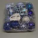 16 Pcs Winter Ball Ornaments Blue and White Tree Decorations Snowflake Hanging Ornaments for Holiday Winter Party Decor