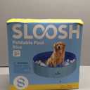 SLOOSH Foldable Dog Kiddie Pool - Portable Hard Plastic Doggie Swimming Pool, Anti-Slip Collapsible Pets Bath Tub Suitable for Kids Indoor Outdoor Backyard Use (Blue, 48" x 12")