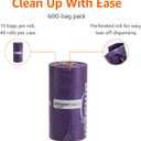 Amazon Basics Premium Dog Poop Bags, 600 Count, Enhanced Leakproof, Premium Lavender Scented