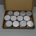 2 Ounce Aluminium Tins, 24 pcs  Empty Storage Containers with Hollow Lids 60ml Screw Lid Round Jars Sample for Aromatherapy Air Freshener Candles Travel Storage