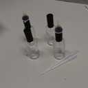 YIZHAO Clear Glass Spray Bottles 4oz, with Small Fine Mist Spray, Metal Cap, Refillable for Essential Oil,Travel,Cleaning,Perfume,Aromatherapy,Makeup 4 Pcs (Transparent, 100ml-4)