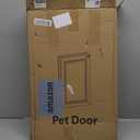 All Aluminum Dog Door, Rust Proof Heavy Duty Large Dog Door for Exterior Doors, Doggy Door with 2 Magnetic Flaps, Energy Efficient, Closing Panel, Pet Door for Pets Up to 110Lb