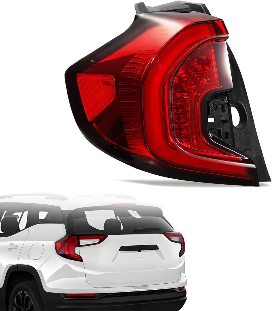 Tail Lights Compatible with GMC Terrain SLE/SLT/AT4 2022 2023 2024 Tail Lamp w/Black Trim Rear Outer Taillights Left Driver Side Replace GM2804150 87838559