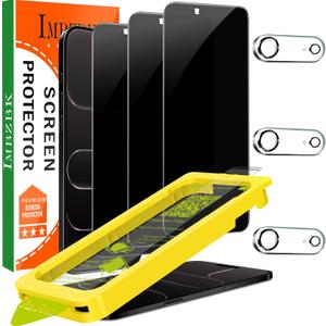 IMBZBK [Auto-Dust Removal] 3 Pack Privacy Screen Protector for iPhone Air [6.5 INCH] Anti Spy Private Accessories for 17 Air, Case Friendly Film, Military Grade Tempered Glass 3 Camera Lens Protector