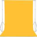 GFCC Yellow Backdrop - 8FTX10FT Yellow Photo Backdrop for Photoshoot Background for Photography Screen Video Recording Picture Background