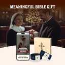 2 x DuduCraft Cross Christian Prayer Wristband Gifts for Women, Valentines Fathers Mothers day gifts for women, mom, dad, teen, wife - Graduation gift for College, Teacher, Confirmation gift for Teens