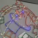 Christmas Window Decorations Lights, 24" Large Animated Light up Window Silhouette Lights for Indoor Home New Year Festival Holiday Decor(Juggling Snowman)