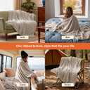 Bedsure GentleSoft Beige Throw Blanket for Couch - Cozy Soft Fleece Blankets for Women, Cute Small Plush Fuzzy Throws for Girls, Birthday Gifts for Women Men Her Him, Room Home Decor, 50x60 Inches
