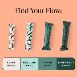 Organic Cotton Applicator Free Tampons